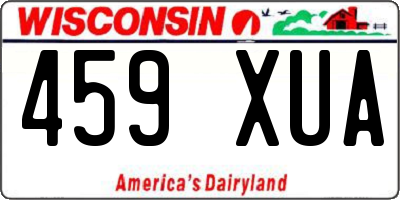 WI license plate 459XUA