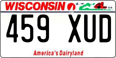 WI license plate 459XUD