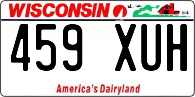 WI license plate 459XUH