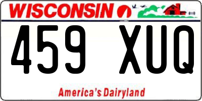 WI license plate 459XUQ