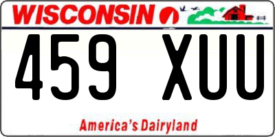 WI license plate 459XUU