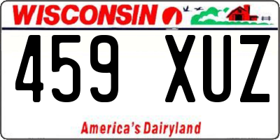 WI license plate 459XUZ