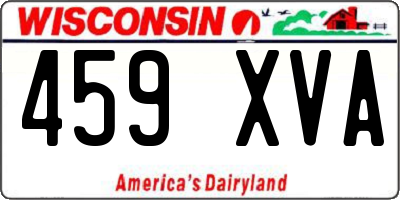 WI license plate 459XVA