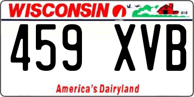WI license plate 459XVB