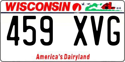WI license plate 459XVG