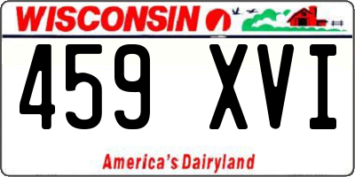 WI license plate 459XVI