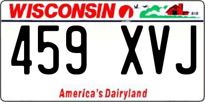WI license plate 459XVJ