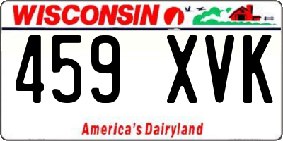 WI license plate 459XVK