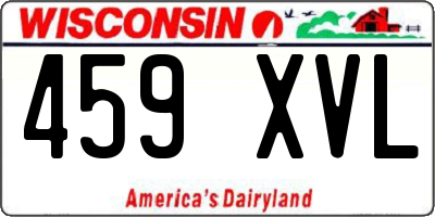 WI license plate 459XVL