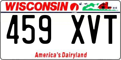 WI license plate 459XVT