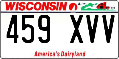 WI license plate 459XVV