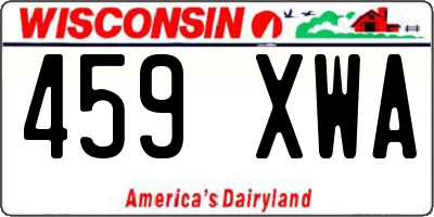 WI license plate 459XWA