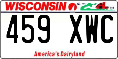 WI license plate 459XWC