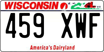 WI license plate 459XWF