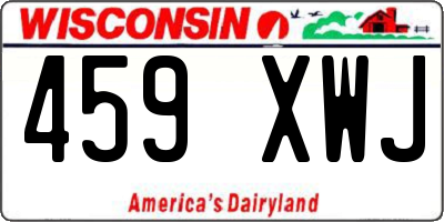 WI license plate 459XWJ