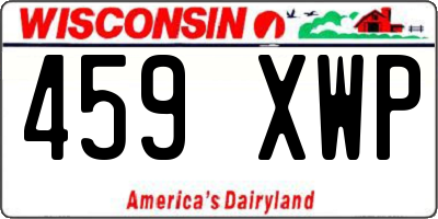 WI license plate 459XWP