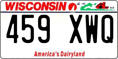 WI license plate 459XWQ