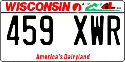 WI license plate 459XWR