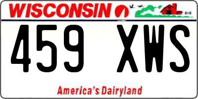 WI license plate 459XWS