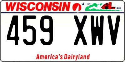 WI license plate 459XWV