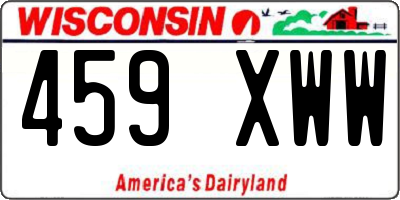 WI license plate 459XWW