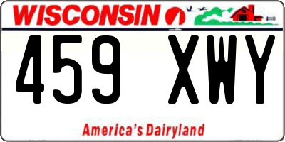 WI license plate 459XWY