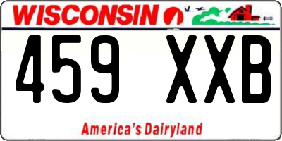 WI license plate 459XXB
