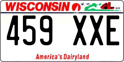WI license plate 459XXE
