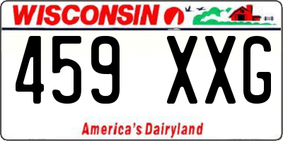 WI license plate 459XXG