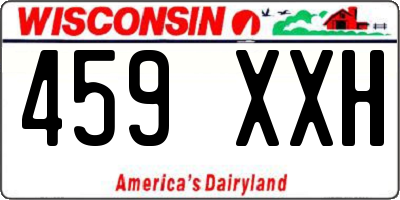 WI license plate 459XXH