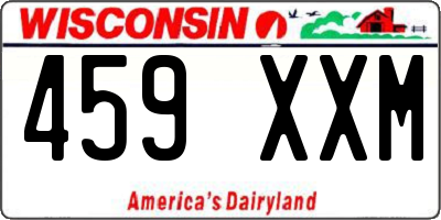 WI license plate 459XXM
