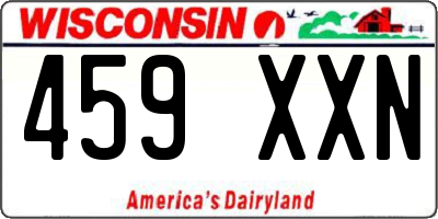 WI license plate 459XXN