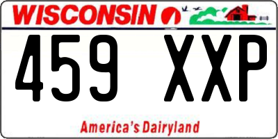 WI license plate 459XXP