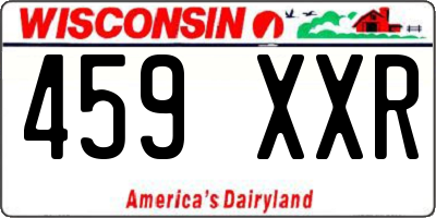 WI license plate 459XXR