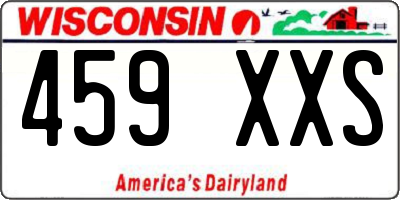 WI license plate 459XXS