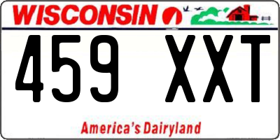 WI license plate 459XXT