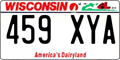 WI license plate 459XYA
