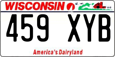 WI license plate 459XYB