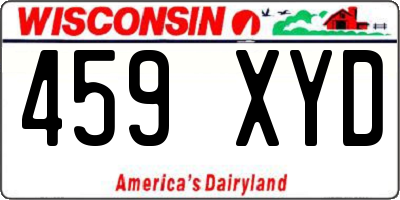 WI license plate 459XYD