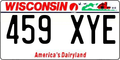 WI license plate 459XYE