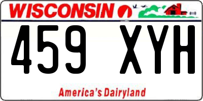 WI license plate 459XYH