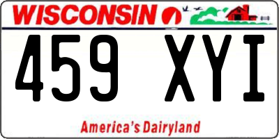 WI license plate 459XYI