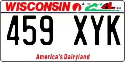 WI license plate 459XYK