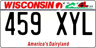 WI license plate 459XYL