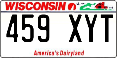 WI license plate 459XYT