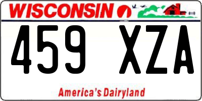 WI license plate 459XZA