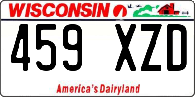 WI license plate 459XZD