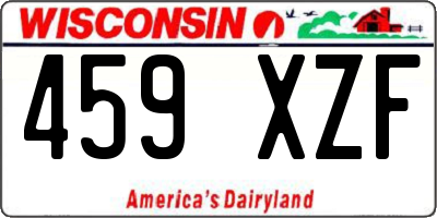 WI license plate 459XZF