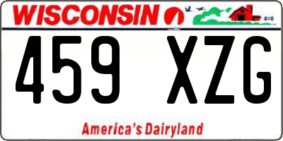 WI license plate 459XZG