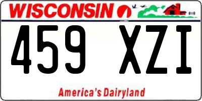 WI license plate 459XZI